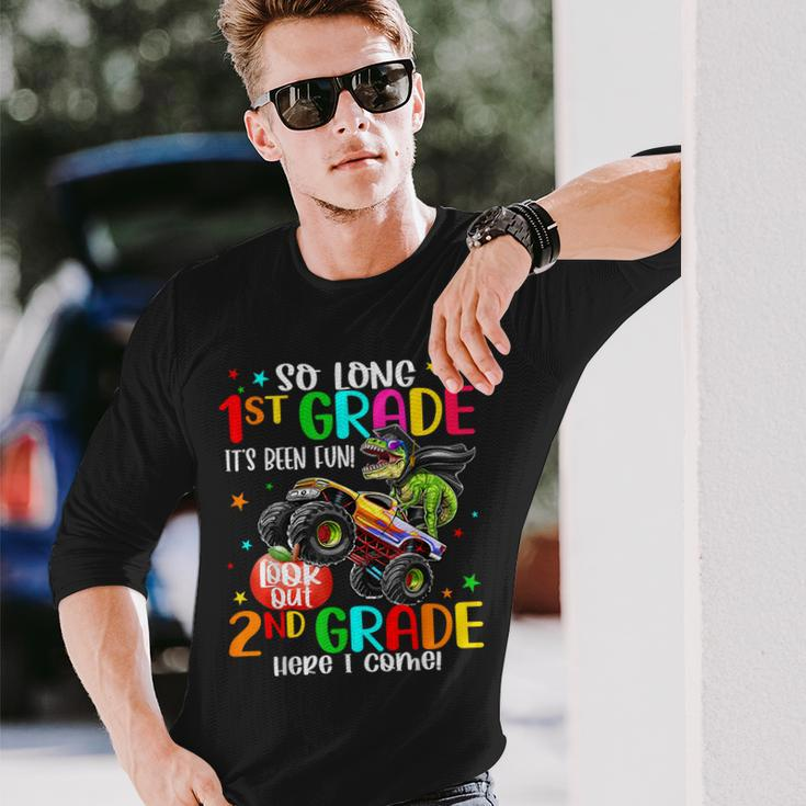1St Grade Graduation Dinosaurs Truck 2Nd Grade Here We Come Long Sleeve T-Shirt T-Shirt Gifts for Him