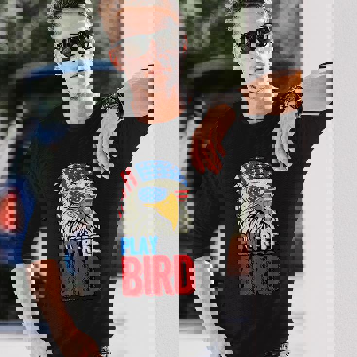 4Th Of July American Flag Bald Eagle Mullet Play Free Bird Mullet Long Sleeve T-Shirt T-Shirt Gifts for Him 4Th Of July American Flag Bald Eagle Mullet Play Free Bird Mullet Long Sleeve T-Shirt T-Shirt Gifts for Him