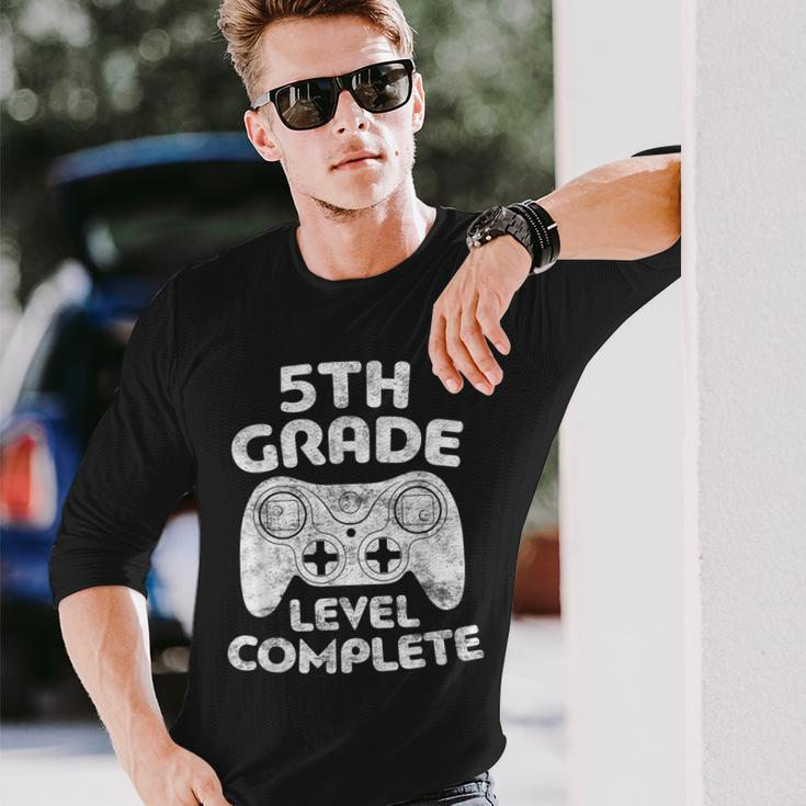 5Th Grade Level Complete First Grade Graduation Long Sleeve T-Shirt T-Shirt Gifts for Him