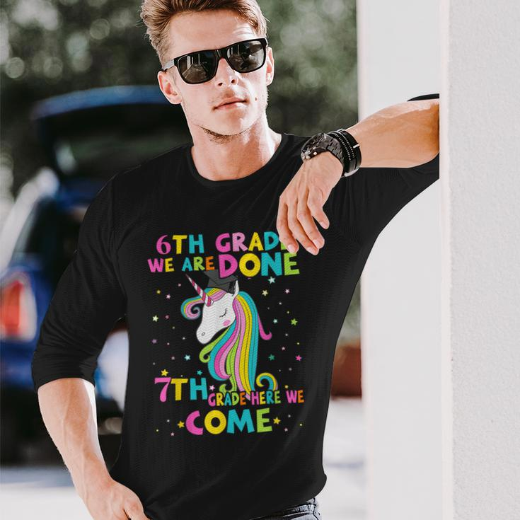 6Th Grade Graduation Magical Unicorn 7Th Grade Here We Come Long Sleeve T-Shirt T-Shirt Gifts for Him