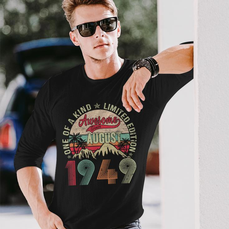74 Years Old Vintage August 1949 74Th Birthday Long Sleeve T-Shirt Gifts for Him