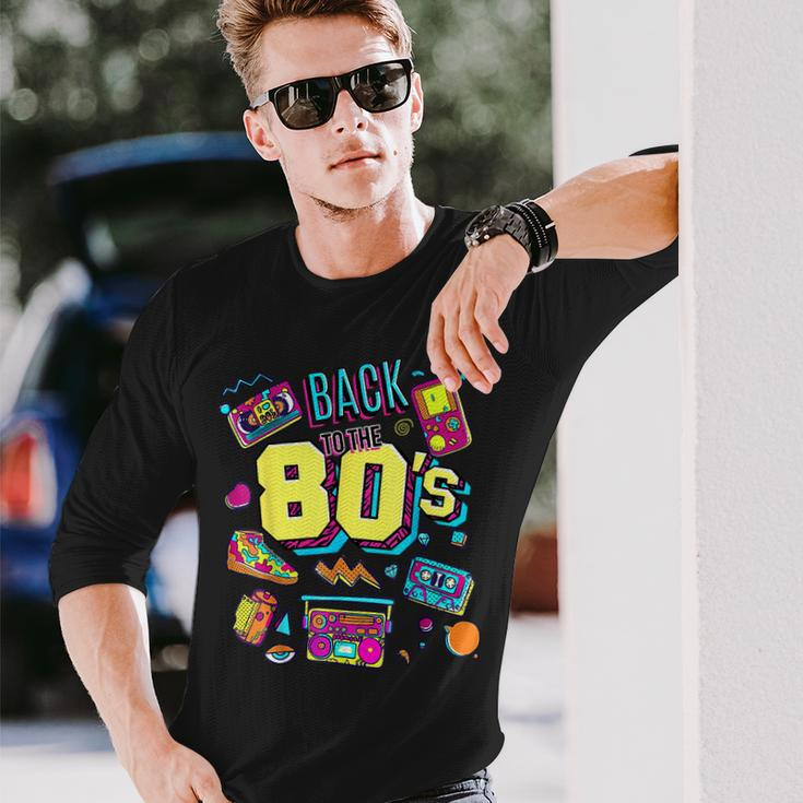 Back To The 80S Costume Party Retro Long Sleeve Gifts for Him