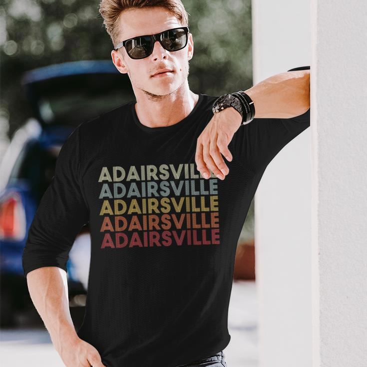 Adairsville Georgia Adairsville Ga Retro Vintage Text Long Sleeve T-Shirt Gifts for Him