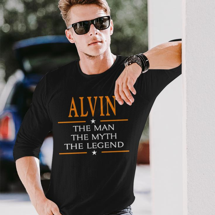 Alvin Name Alvin The Man The Myth The Legend Long Sleeve T-Shirt Gifts for Him