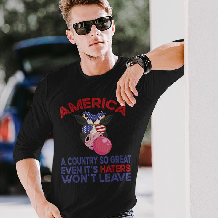 America A Country So Great Even Its Haters Wont Leave Farm Farm Long Sleeve T-Shirt Gifts for Him