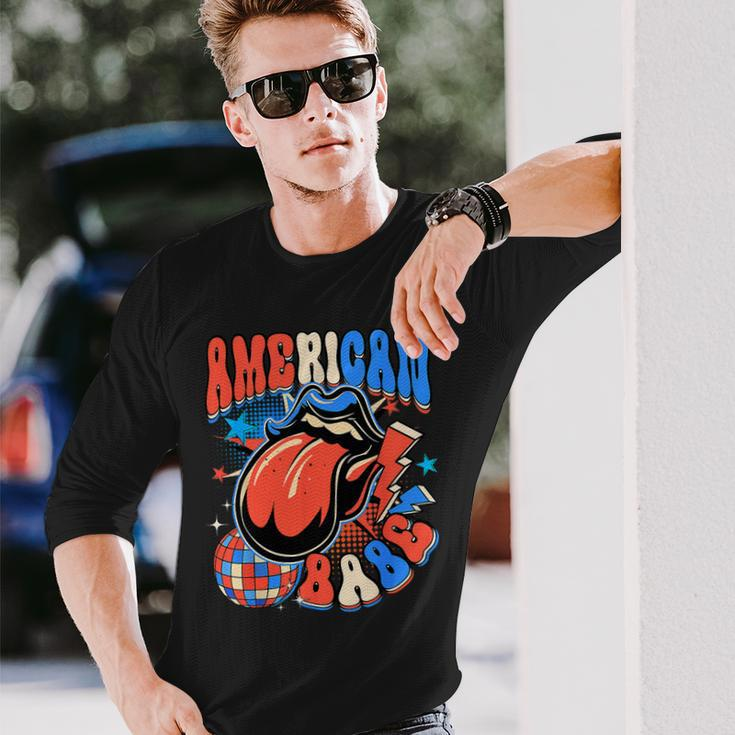American Girls Babe Lip Patriotic 4Th Of July Independence Long Sleeve T-Shirt Gifts for Him