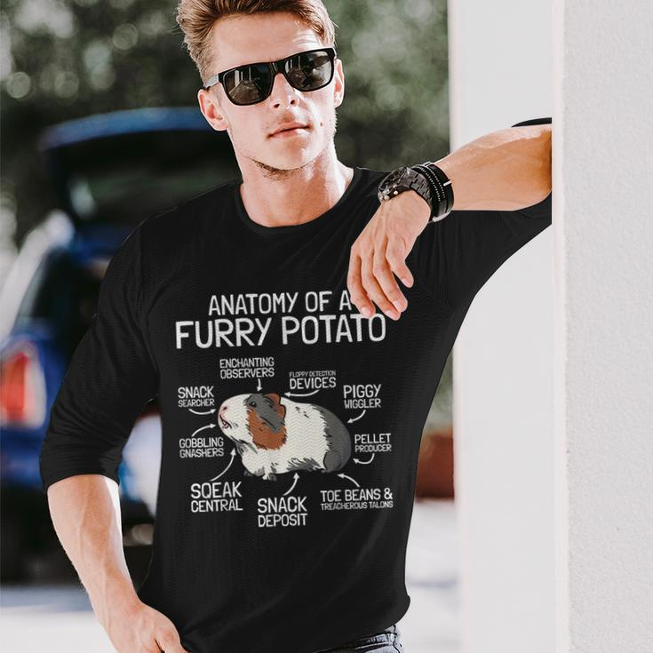 Anatomy Of A Furry Potato Guinea Pig Long Sleeve T-Shirt Gifts for Him