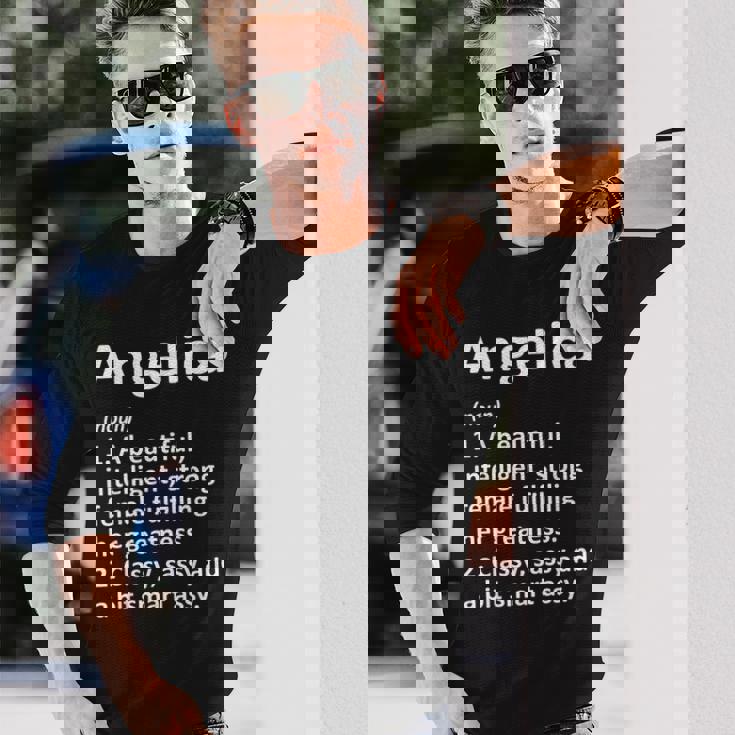 Angelica Definition Personalized Name Christmas Long Sleeve T-Shirt Gifts for Him