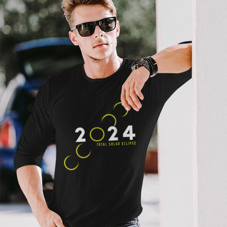 Astronomy Lovers 40824 Total Solar Eclipse 2024 Long Sleeve T-Shirt Gifts for Him