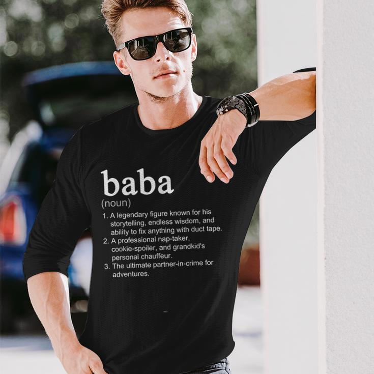 Baba Definition Cool Long Sleeve T-Shirt Gifts for Him