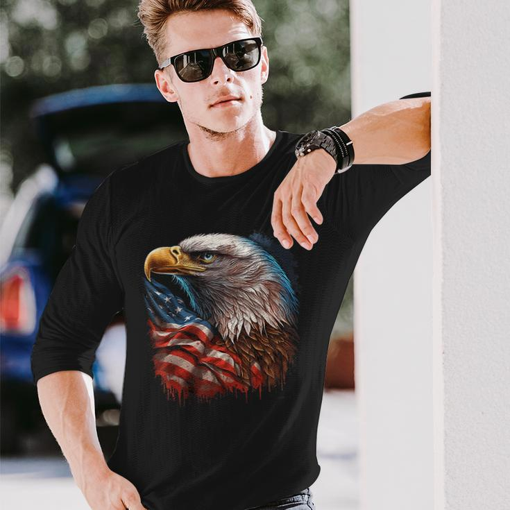 Bald Eagle Mullet American Flag Patriotic 4Th Of July Long Sleeve T-Shirt T-Shirt Gifts for Him