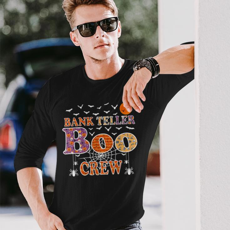 Bank Teller Boo Crew Halloween Costume Long Sleeve T-Shirt Gifts for Him