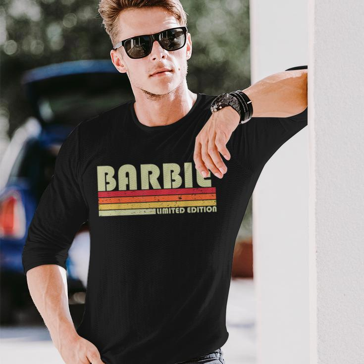 Barbie Name Personalized Retro Vintage 80S 90S Birthday Long Sleeve T-Shirt Gifts for Him