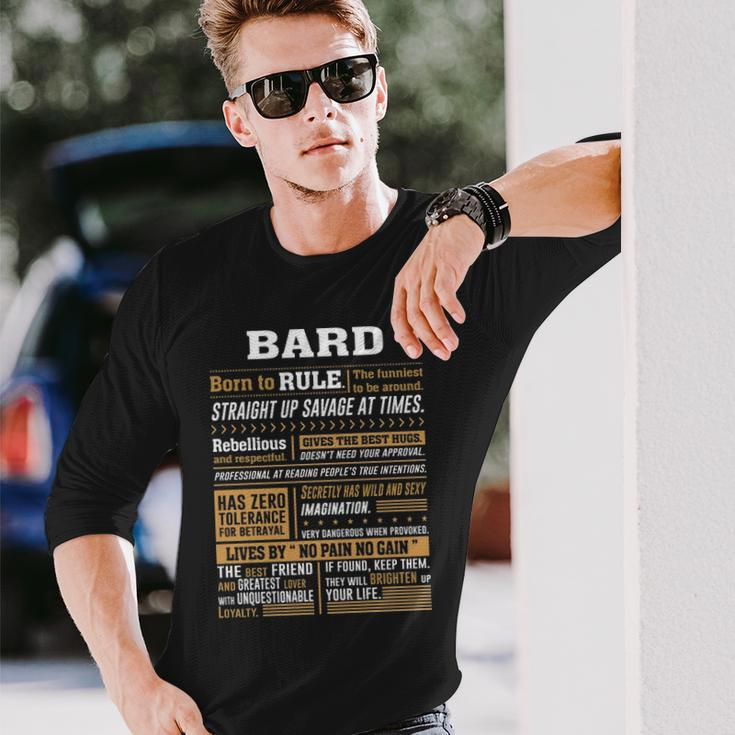 Bard Name Bard Born To Rule Long Sleeve T-Shirt Gifts for Him