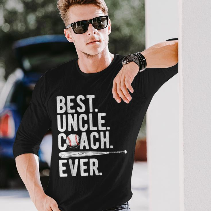 Baseball Best Uncle Coach Ever Proud Dad Daddy Fathers Long Sleeve T-Shirt T-Shirt Gifts for Him