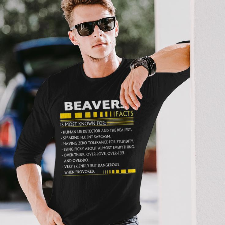 Beavers Name Beavers Facts V3 Long Sleeve T-Shirt Gifts for Him
