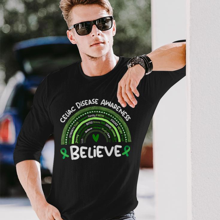 Believe Celiac Disease Awareness Month Celiac Disease Long Sleeve T-Shirt Gifts for Him