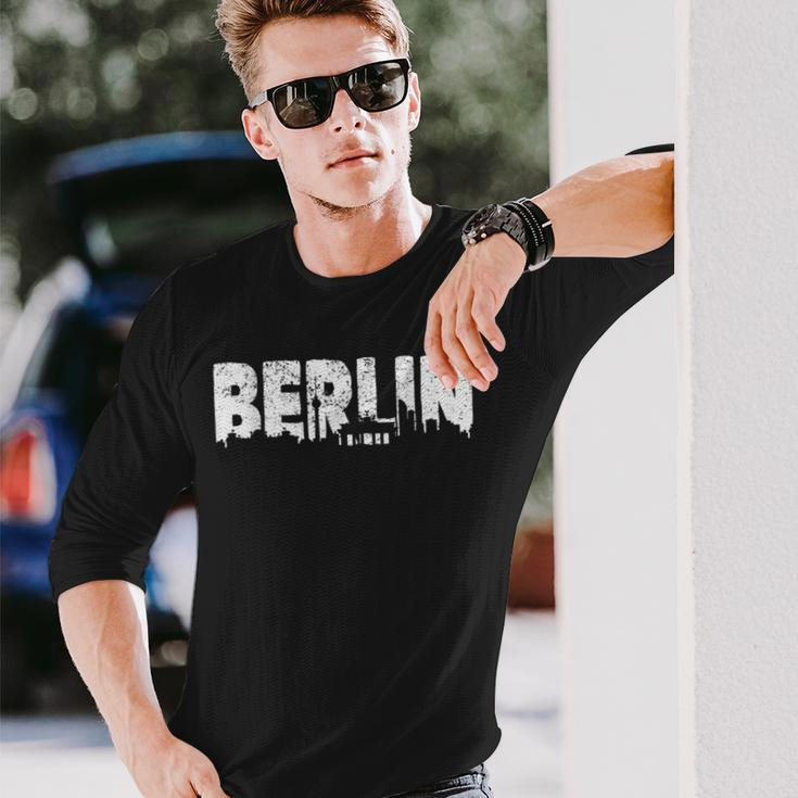 Berlin Souvenir Berlin City Germany Skyline Berlin Long Sleeve T-Shirt Gifts for Him