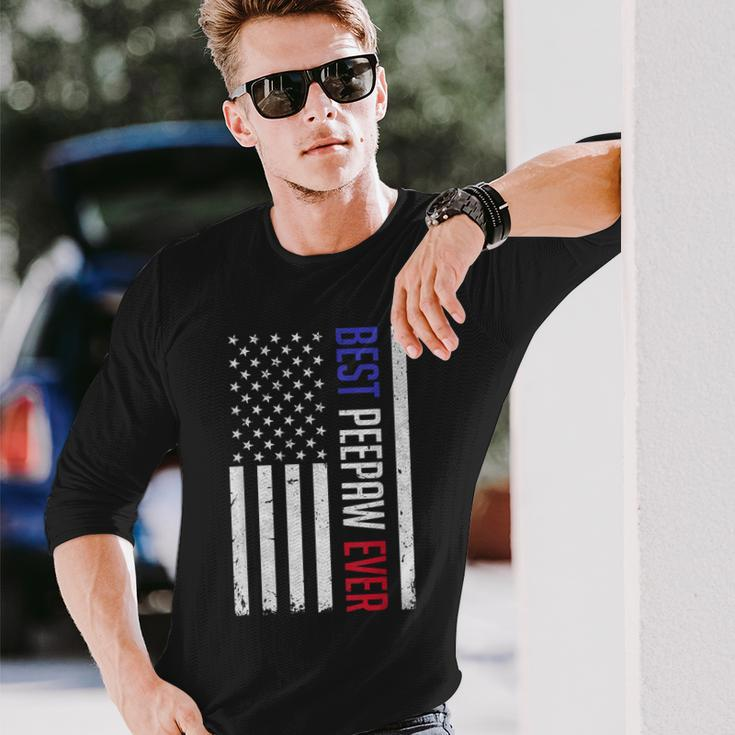 Best Peepaw Ever American Flag For Fathers Day Peepaw Long Sleeve T-Shirt T-Shirt Gifts for Him