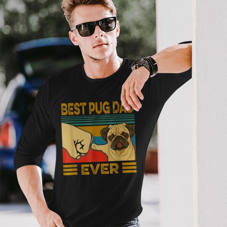 Best Pug Dad Ever Long Sleeve T-Shirt T-Shirt Gifts for Him