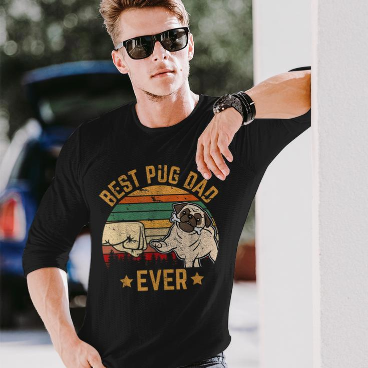 Best Pug Dad Ever Owner Lover Father Daddy Dog Long Sleeve T-Shirt T-Shirt Gifts for Him