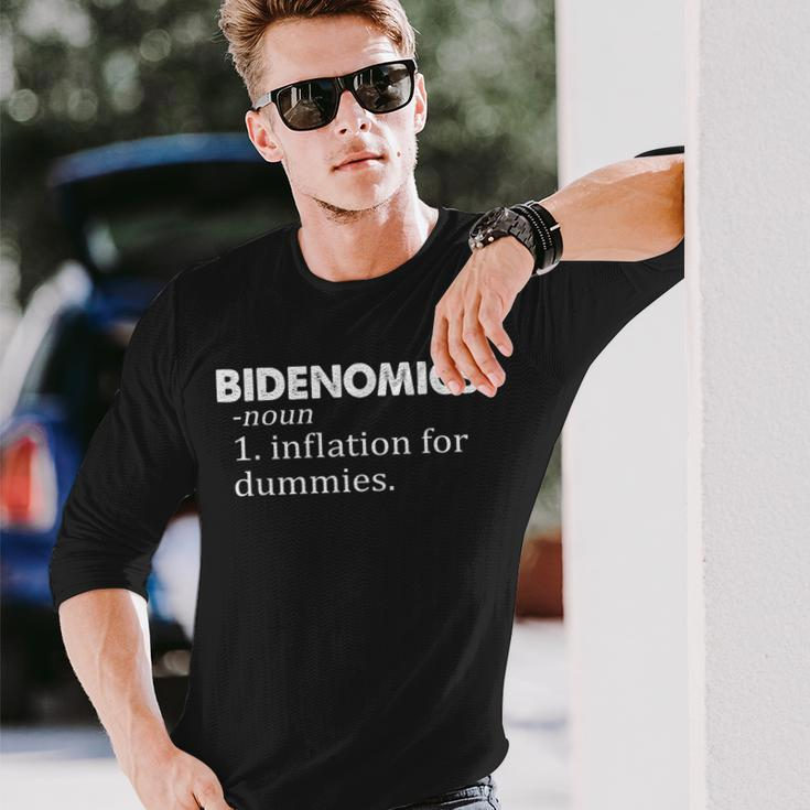 Bidenomics Definition Anti-Biden Definition Long Sleeve T-Shirt Gifts for Him
