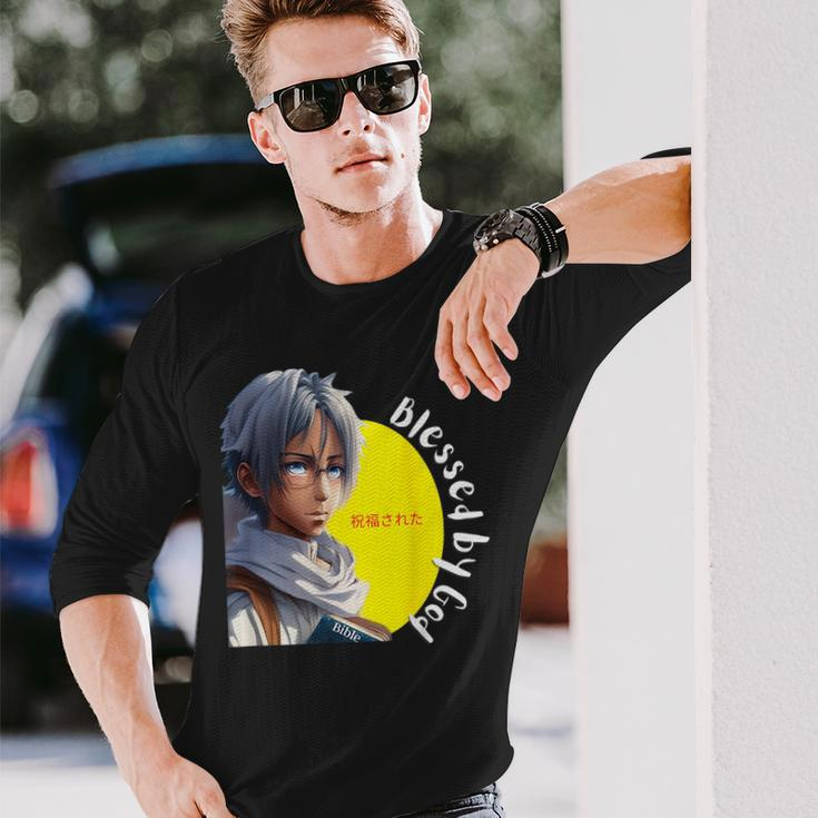 Bless By God Anime Sun Long Sleeve T-Shirt Gifts for Him