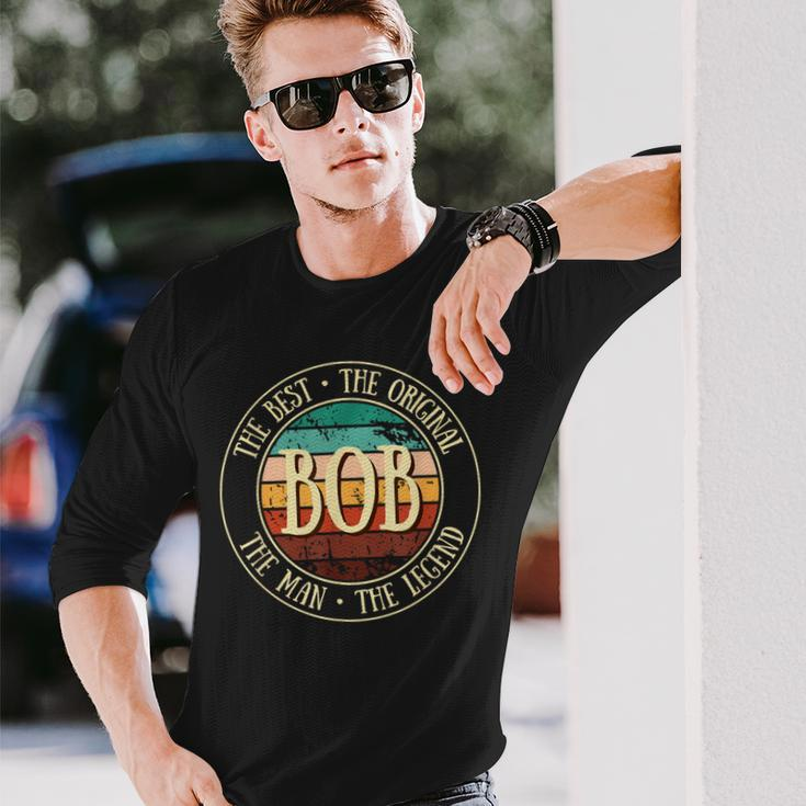 Bob Legend Vintage For Idea Name Long Sleeve T-Shirt Gifts for Him