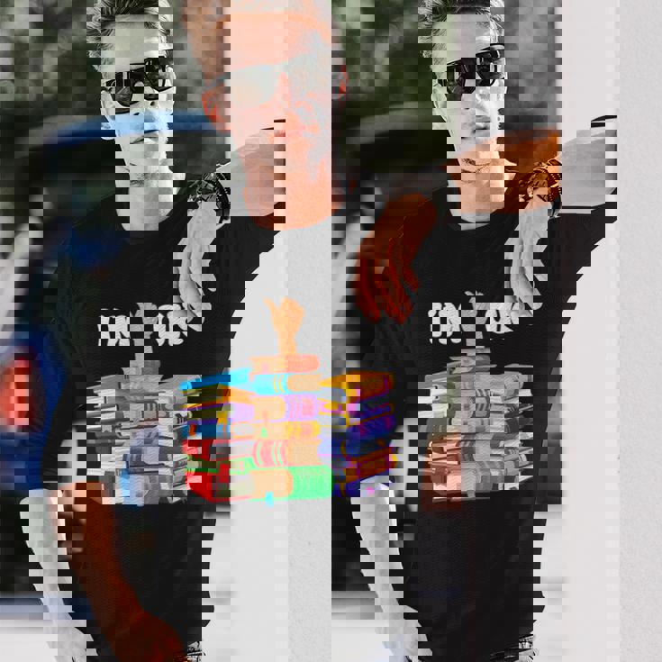 Bokish Books Lover Bookworm Library Reading Lovers Im Ok Reading Long Sleeve T-Shirt Gifts for Him Bokish Books Lover Bookworm Library Reading Lovers Im Ok Reading Long Sleeve T-Shirt Gifts for Him