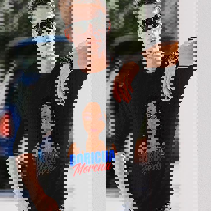 Boricua Morena V2 Long Sleeve T-Shirt Gifts for Him