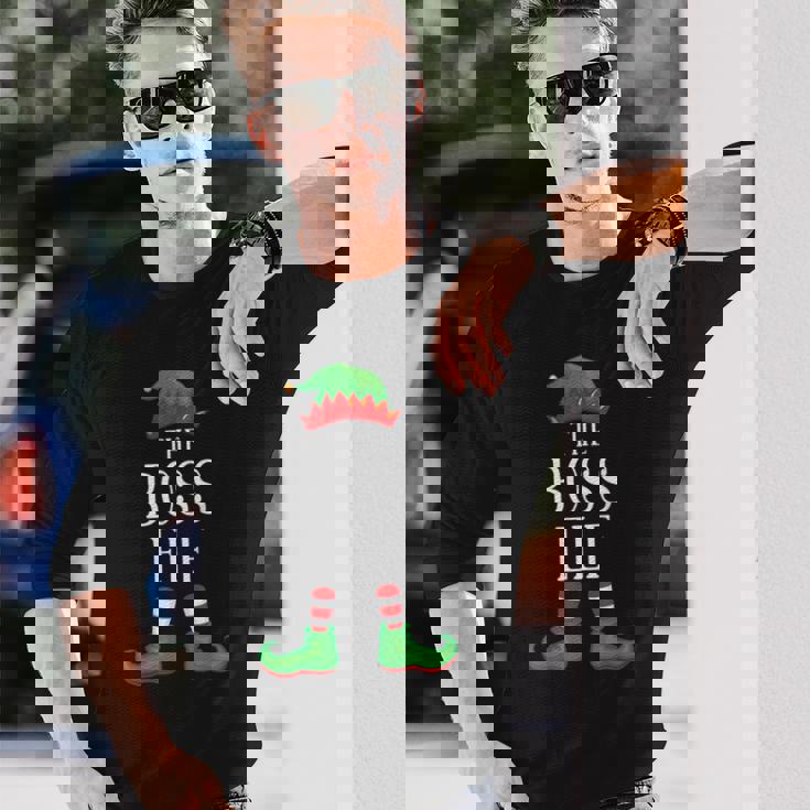 Boss Elf Matching Group Xmas Family Christmas Long Sleeve T-Shirt Gifts for Him Boss Elf Matching Group Xmas Family Christmas Long Sleeve T-Shirt Gifts for Him