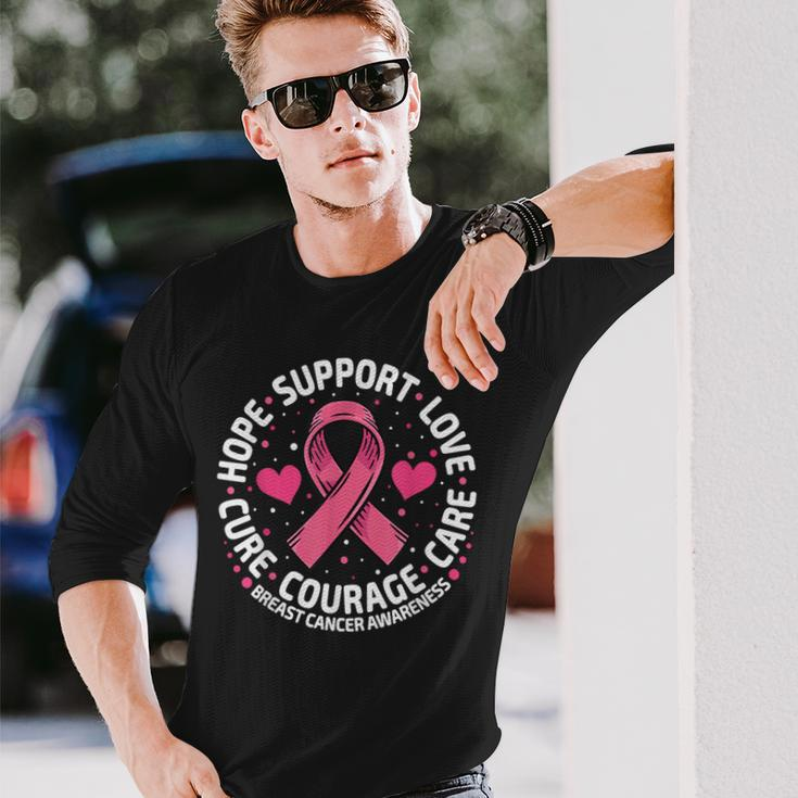 Breast Cancer Support Pink Ribbon Breast Cancer Awareness Long Sleeve Gifts for Him