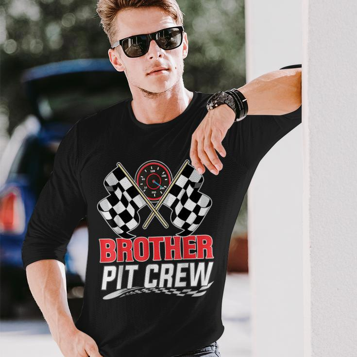 Brother Pit Crew Race Car Birthday Party Racing For Brothers Long Sleeve T-Shirt T-Shirt Gifts for Him