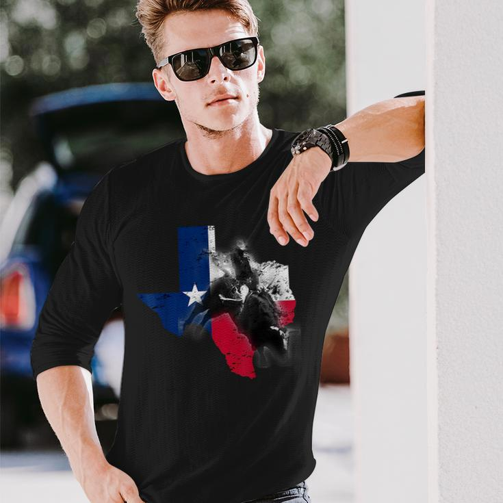 Bull-Riding For Texas Ranch Rider Cowboy Texan Lone Star Texas And Merchandise Long Sleeve T-Shirt T-Shirt Gifts for Him