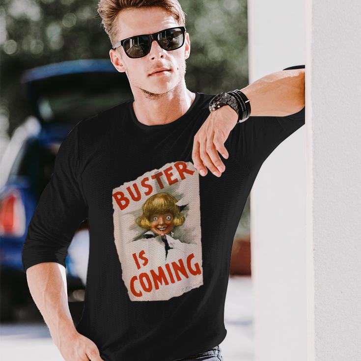 Buster Is Coming Creepy Vintage Shoe Advertisement Long Sleeve T-Shirt Gifts for Him