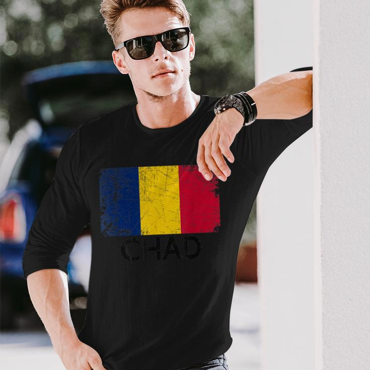 Chadian Flag Vintage Made In Chad Long Sleeve T-Shirt Gifts for Him