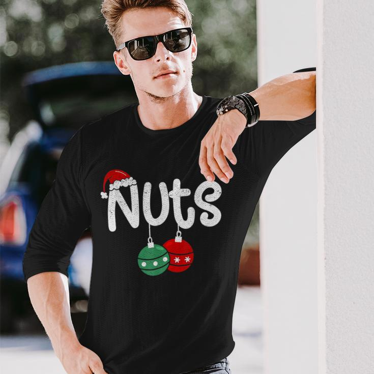 Chest Nuts Couple Christmas Pajama Chestnuts Xmas Men Long Sleeve T-Shirt Gifts for Him