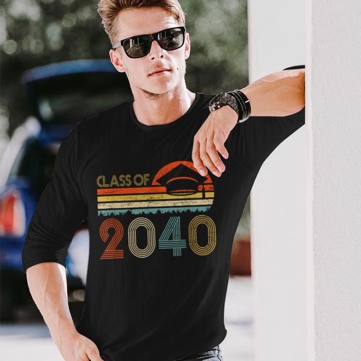 Class Of 2040 Grow With Me Pre-K Graduate Vintage Retro Long Sleeve T-Shirt T-Shirt Gifts for Him