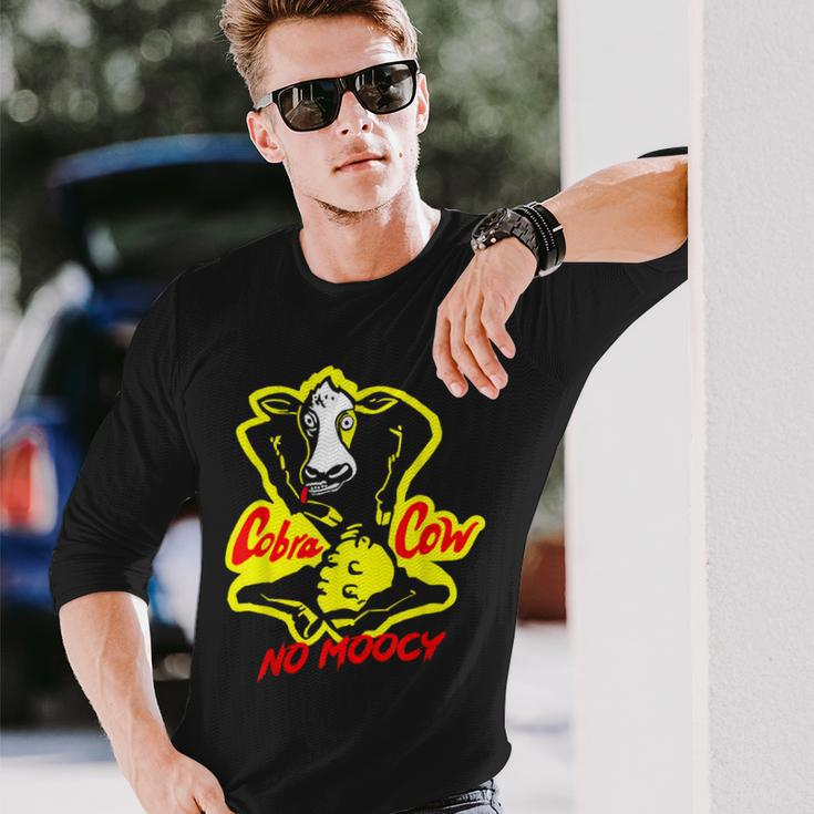 Cobra Cow No Moocy Satire Humor Long Sleeve T-Shirt Gifts for Him