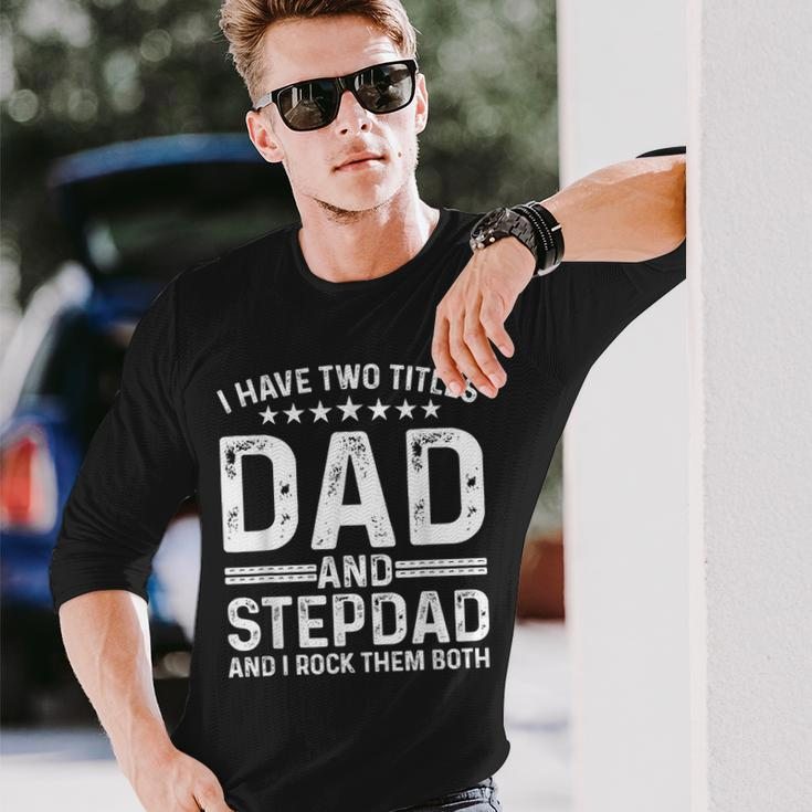 Cool Stepdad For Dad Father Stepfather Step Dad Bonus Long Sleeve T-Shirt Gifts for Him