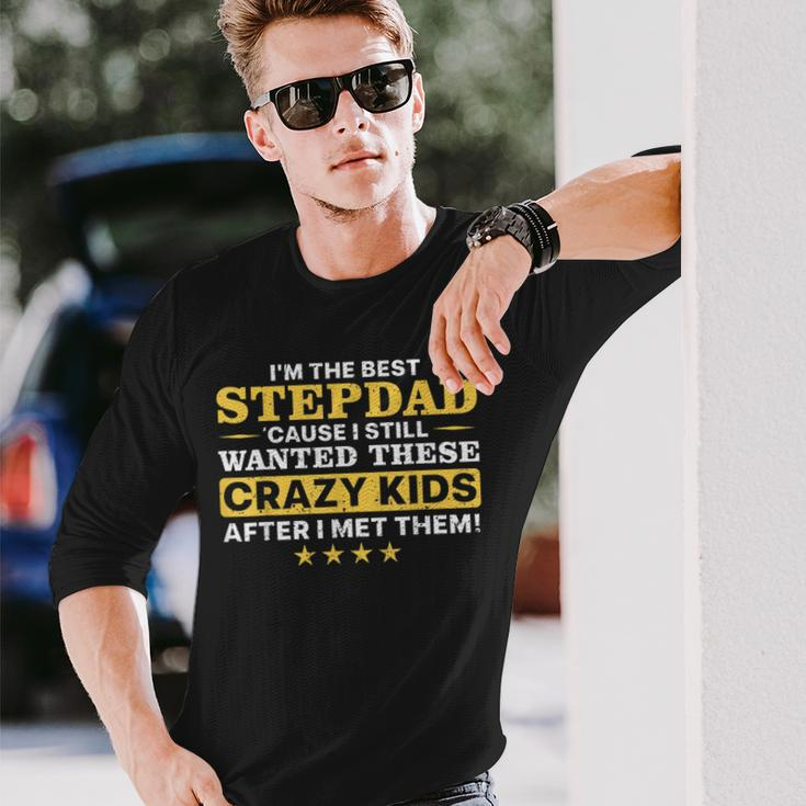 Cool Stepdad For Men Father Step Dad Parenthood Stepfather Long Sleeve T-Shirt Gifts for Him