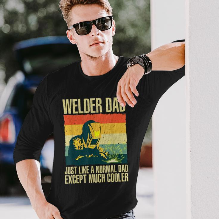 Cool Welding For Men Dad Ironworker Welder Pipefitter Worker Long Sleeve T-Shirt Gifts for Him