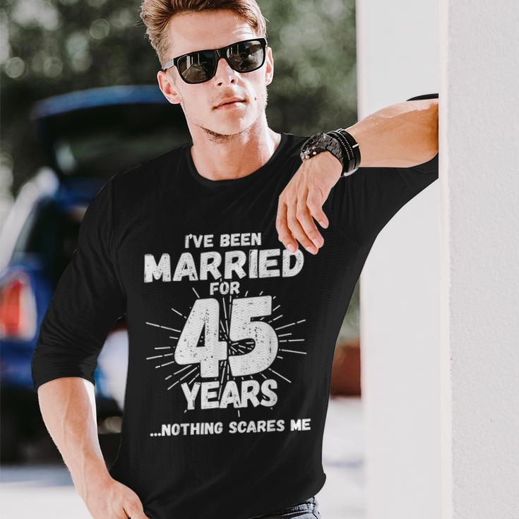Couples Married 45 Years 45Th Wedding Anniversary Long Sleeve T-Shirt T-Shirt Gifts for Him