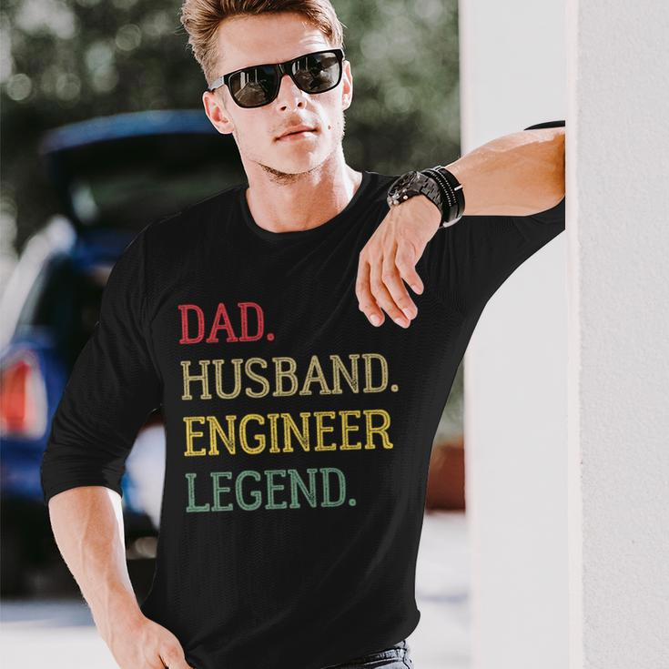 Dad Husband Engineer Legend Engineer Dad Long Sleeve T-Shirt T-Shirt Gifts for Him