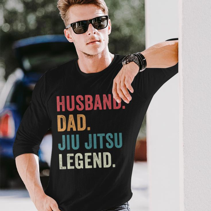 Dad Husband Jiu Jitsu Legend Jiu Jitsu Dad Fathers Day Long Sleeve T-Shirt Gifts for Him