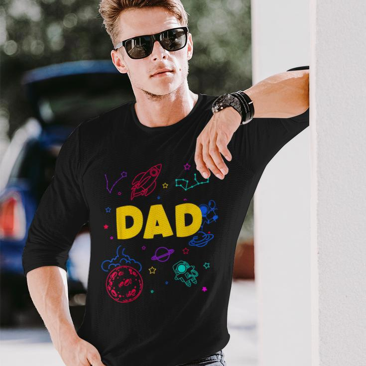 Dad Outer Space Daddy Planet Birthday Fathers Long Sleeve T-Shirt T-Shirt Gifts for Him