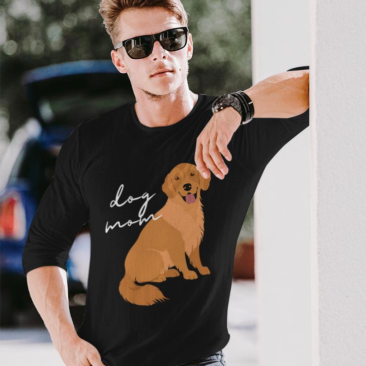 Dark Golden Retriever Dog Mom Woman Long Sleeve T-Shirt Gifts for Him