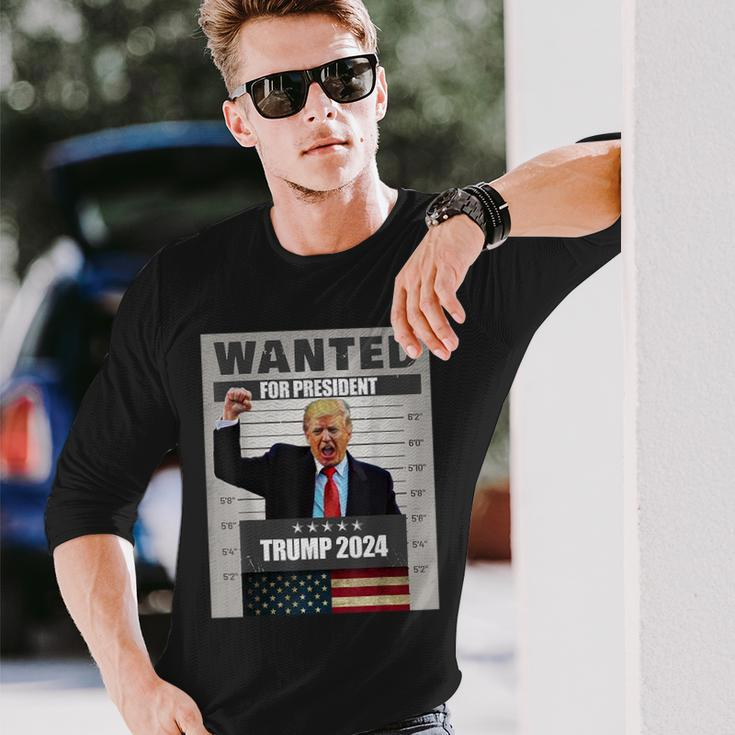 Donald Trump 2024 Wanted For President -The Return Long Sleeve T-Shirt Gifts for Him