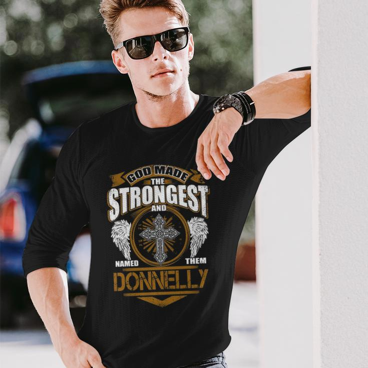 Donnelly Name God Made Donnelly Long Sleeve T-Shirt Gifts for Him