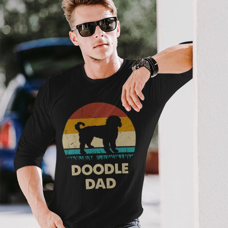 Doodle Dad For Men Goldendoodle Dog Vintage Dad Long Sleeve T-Shirt Gifts for Him